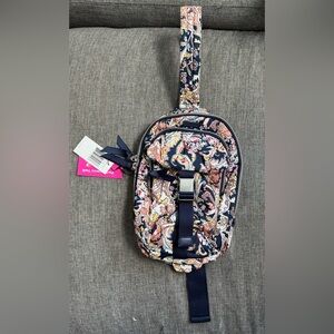 NWT Vera Bradley Utility Sling Crossbody Backpack Tangier Paisley Adjustable